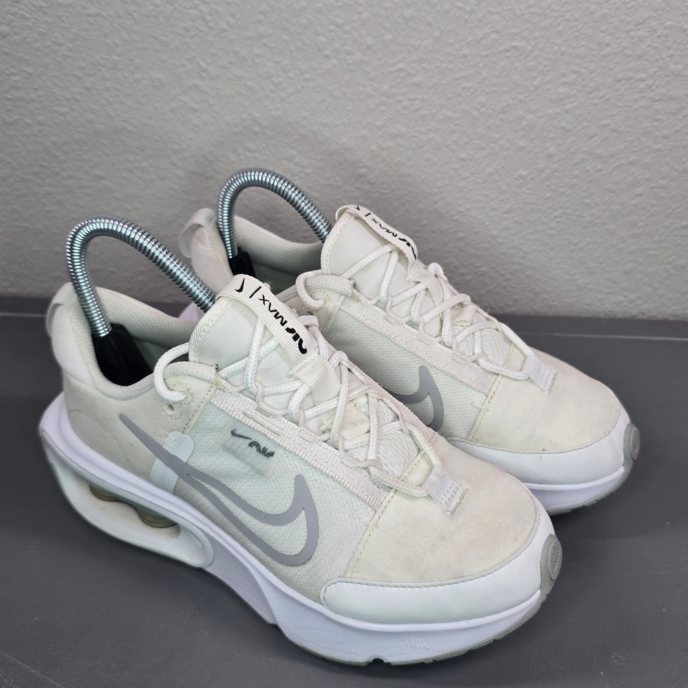 Nike Air Max 270 INTRLK Women's Running Shoes Size 6.5 White Light Smoke Grey